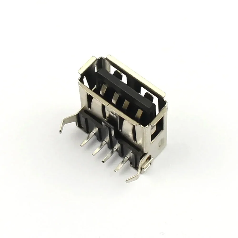 50PCS USB 2.0 AF 4P Right Angle Female PCB Socket Jack Plug AF Connector DIY