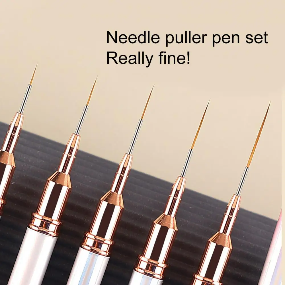 7/9/12/15/20Mm Nagelborstel Professionele Ultra-Dunne Tip Diy Streep Nail Art Liner Borstel Uv Gel Schilderij Pen Manicure Tools