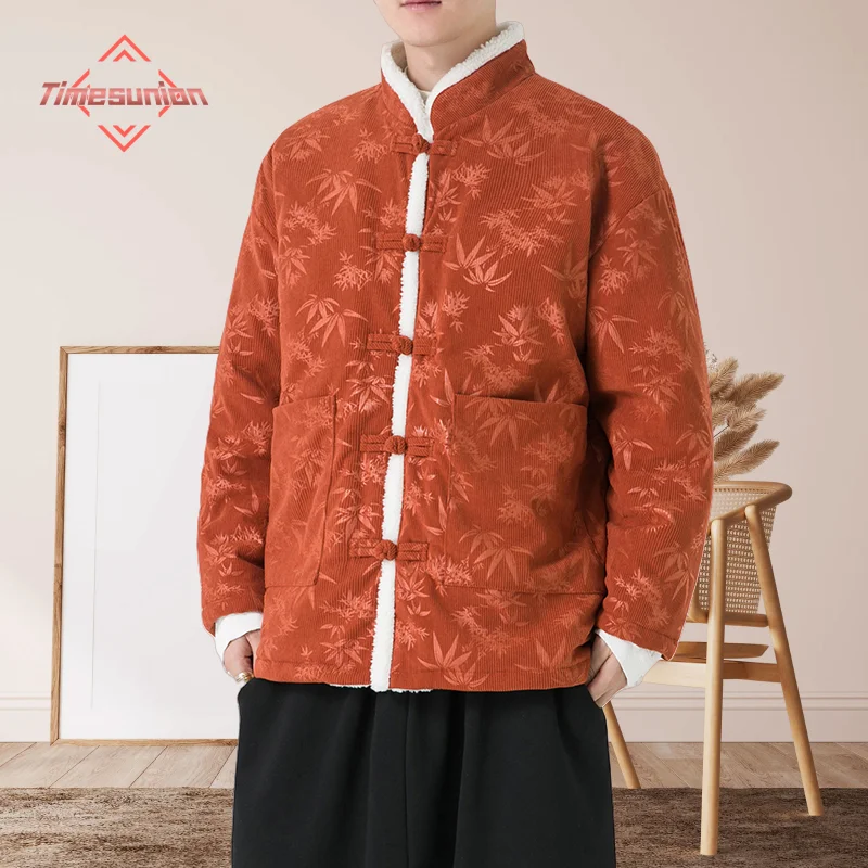 

Retro Corduroy Men's Winter Jacket Warm And Comfortable Thickened Traditional Tang Suit Style