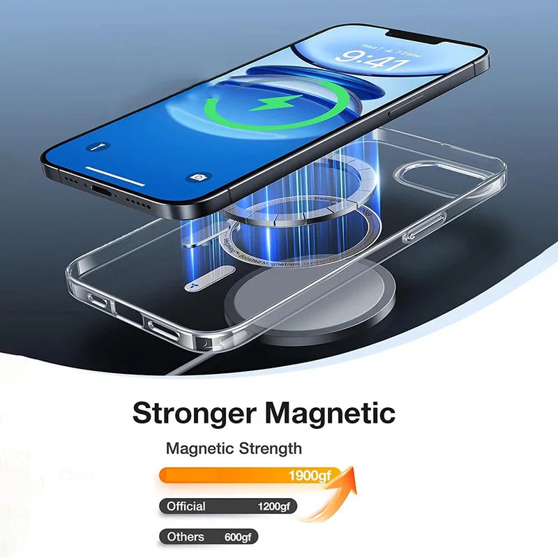 Luxuriöse halbtransparente MagSafe-Magnet-Handyhülle für iPhone 18 17 16 E 15 Pro Max, mattierte, stoßfeste Rückabdeckung – Detail 4