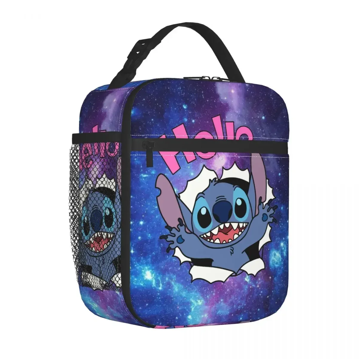 Space Stitch Perfect Gift Insulated Lunch Bag Thermal Bag Reusable Lilo and Stitch Portable Tote Lunch Box Men Women Work Picnic