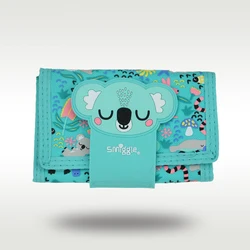 Australia Smiggle Original Children's Wallet Cute Girl Card Holder Three Fold Bags Green Koala 5 Inches