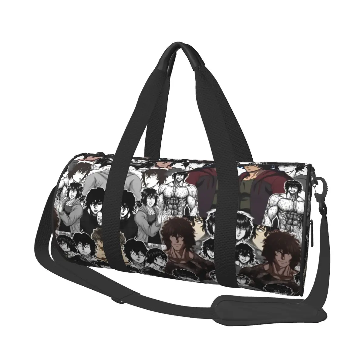 Gym Bag Kengan Ashura Anime Japan Cool Sports Bag Large Capacity Male Female Oxford Pattern Handbag Graphic Travel Fitness Bag