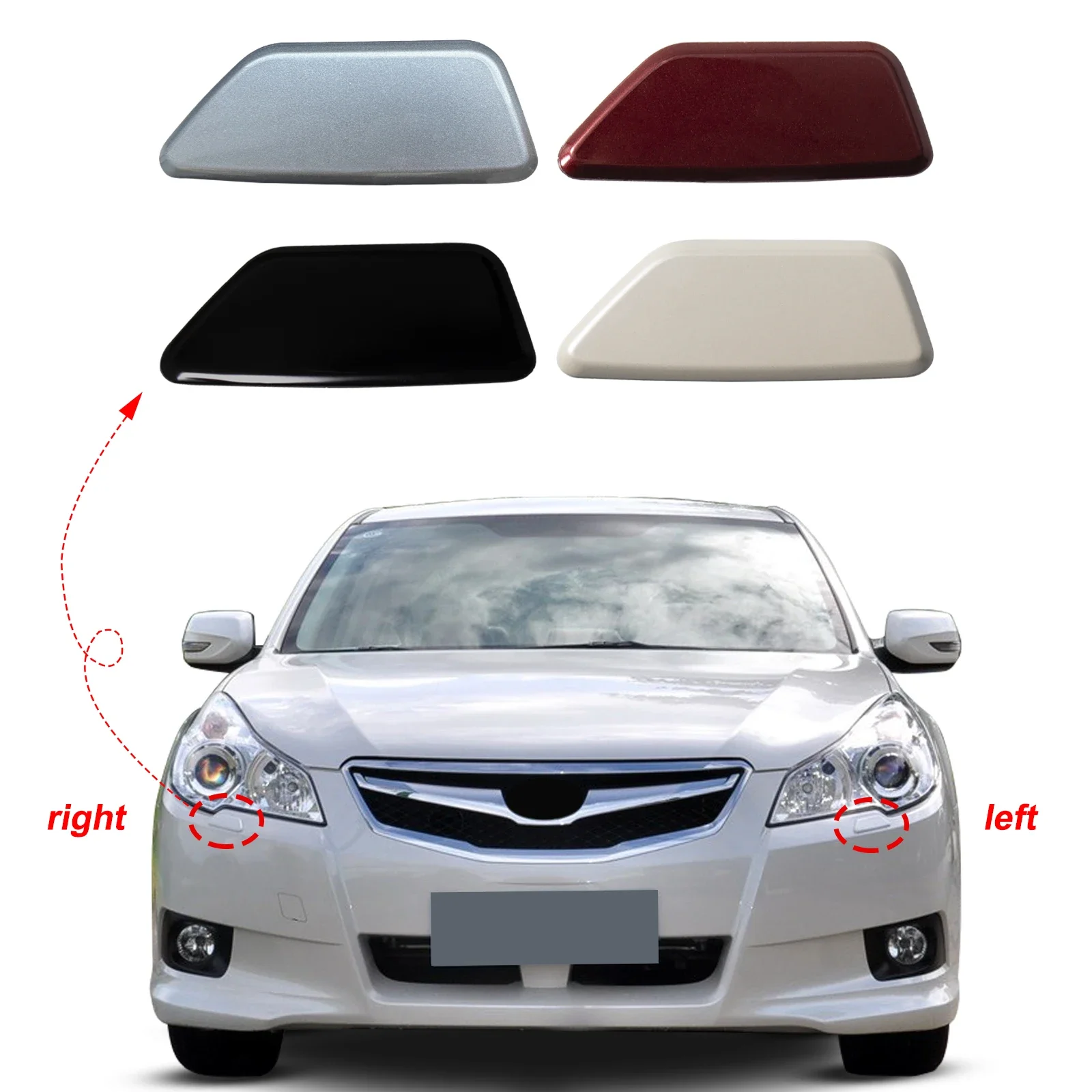 

Front Bumper Headlight Washer Cover Cap For Subaru Legacy Accessories 2010 2011 2012