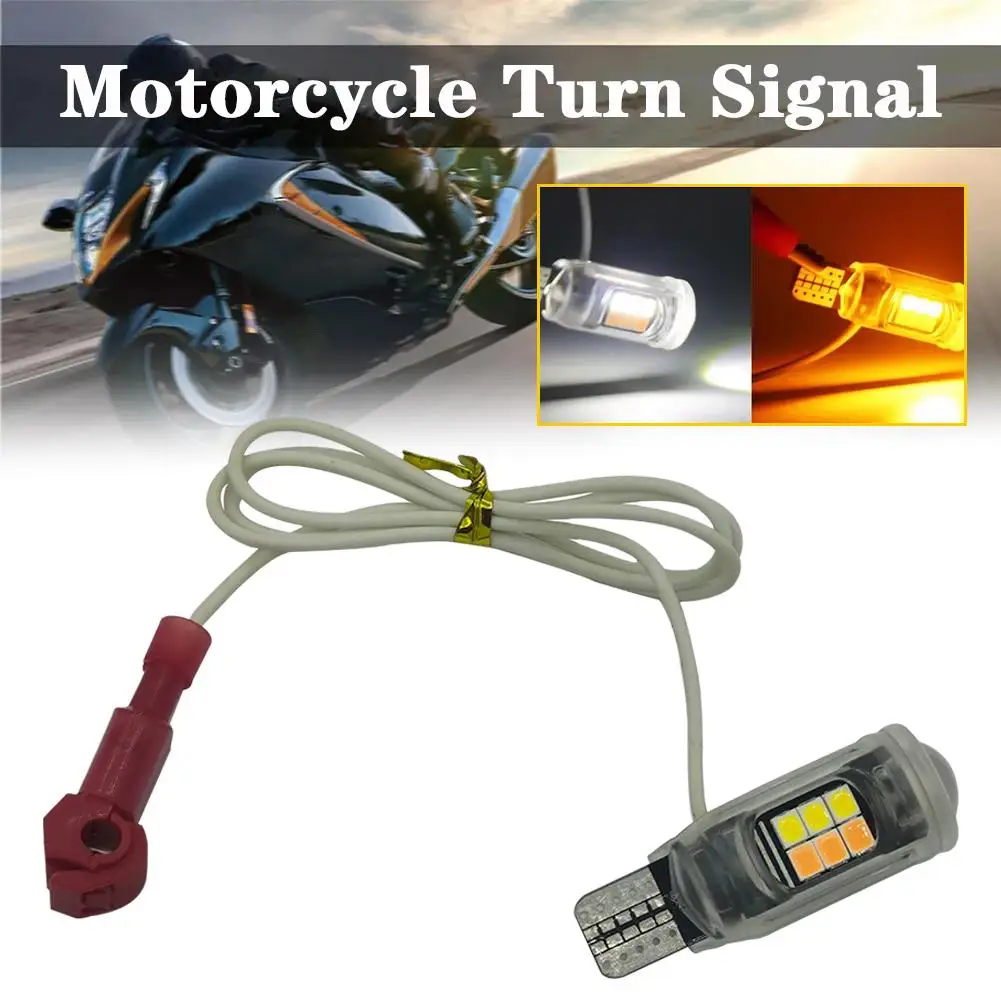 2pcs Motorcycle T10/t15 Turn Signal 12v Two-color High Abs Light 2835 Indicator 16smd Driving Tail Width Brightness Bulb W5 T3o5