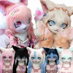 Fursuit Kigurumi Headset Furry Cosplay Costume Head Base Paws Tail Comiket Furries Rubbit Doll Cat Doll Kig Costume Animal
