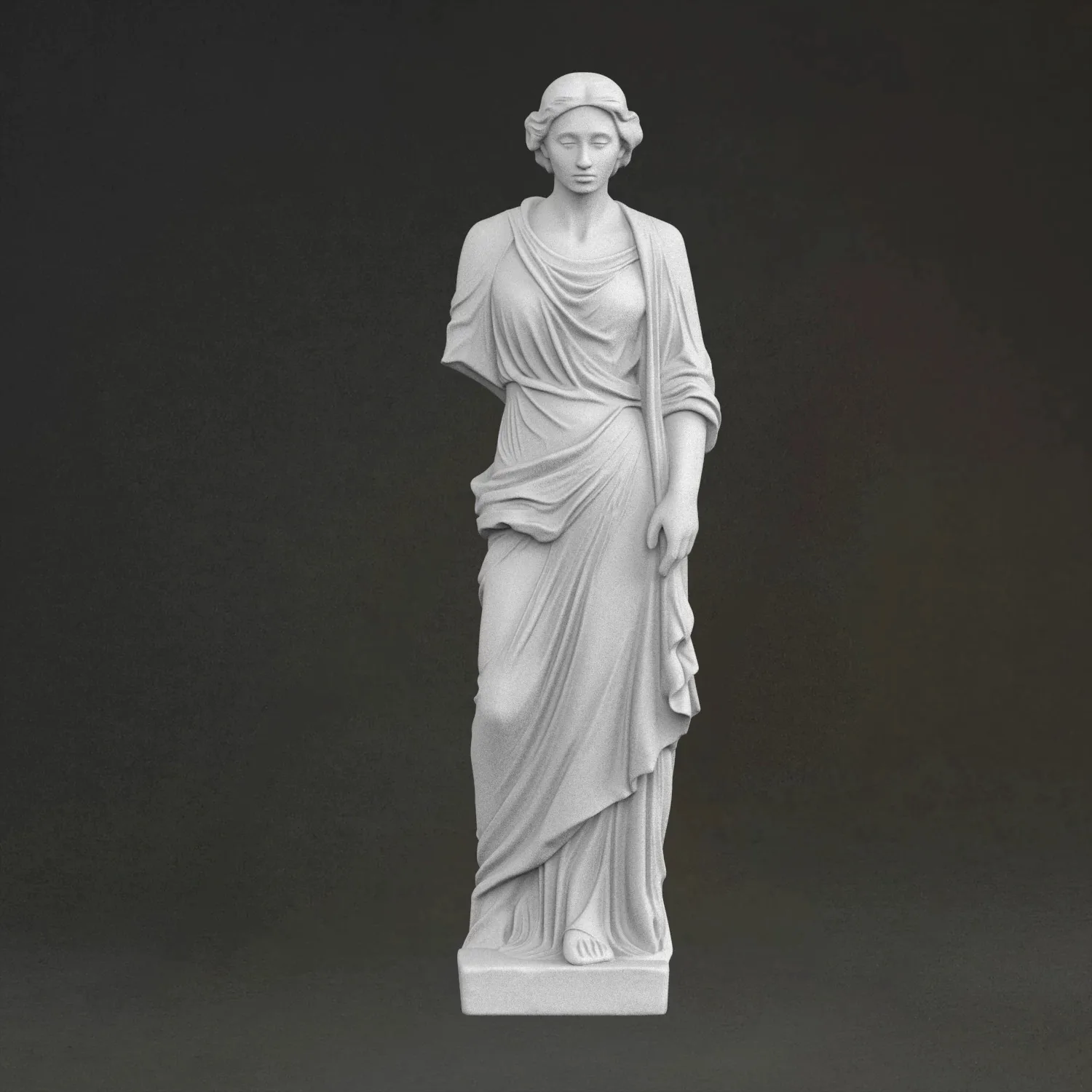 'Demete ' Sculpture, 3D Printed Resin Material, Hand-Painted, Plaster-Like Textured Decoration (Ships Within 10 Days)