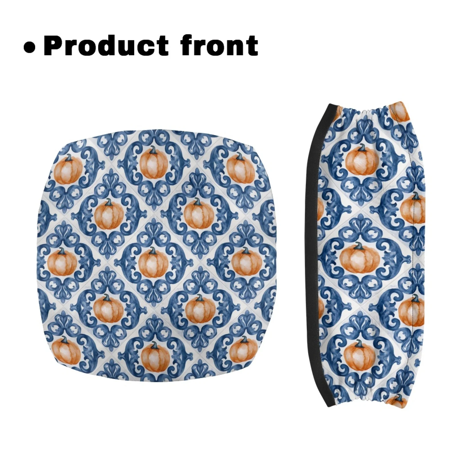 Coloranimal Blue Damask Pumpkin Set of 2 Walker Seat Covers for Elder Walker Cover New Design
