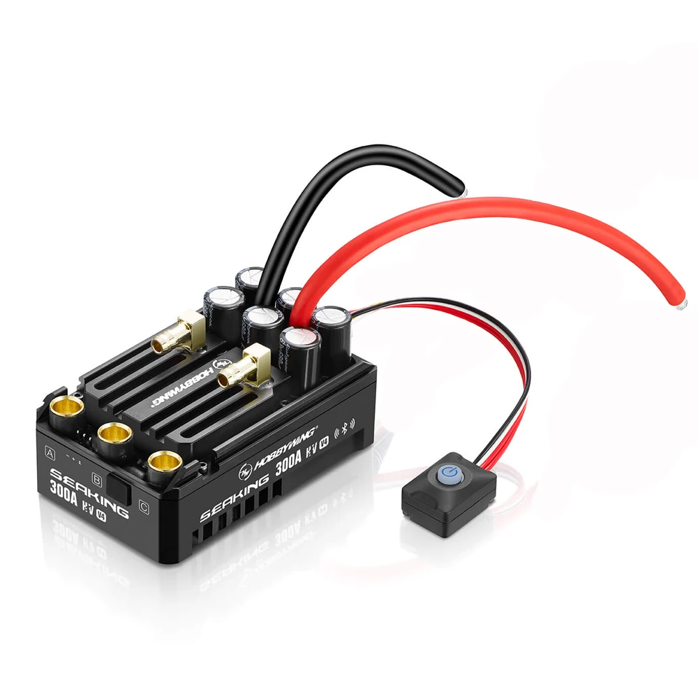 Hobbywing Seaking 200A/300A HV V4 5-14S مقاوم للماء بدون فرش ESC سرعة تحكم BEC الناتج لقارب RC
