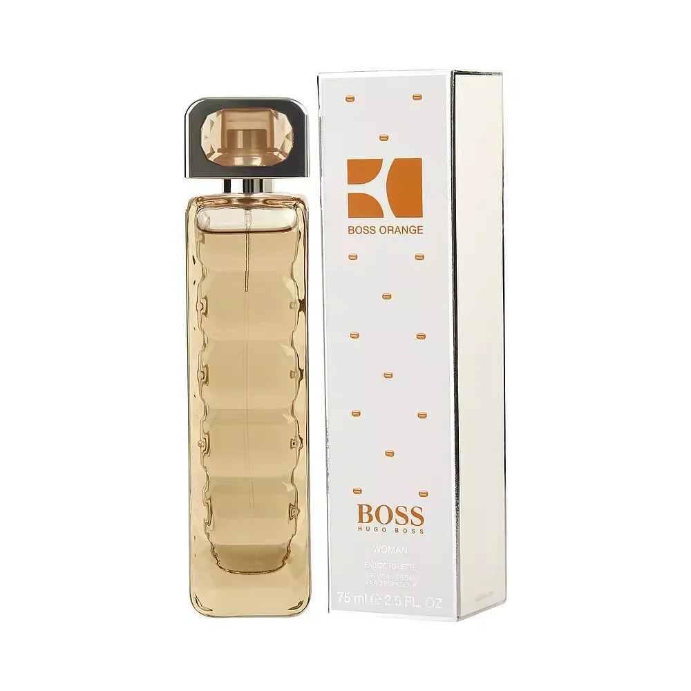 Hugo Boss-Perfume de diamante para mulheres, eau de toilette, nota floral EDT, fragrância duradoura, laranja, diamante, 75ml