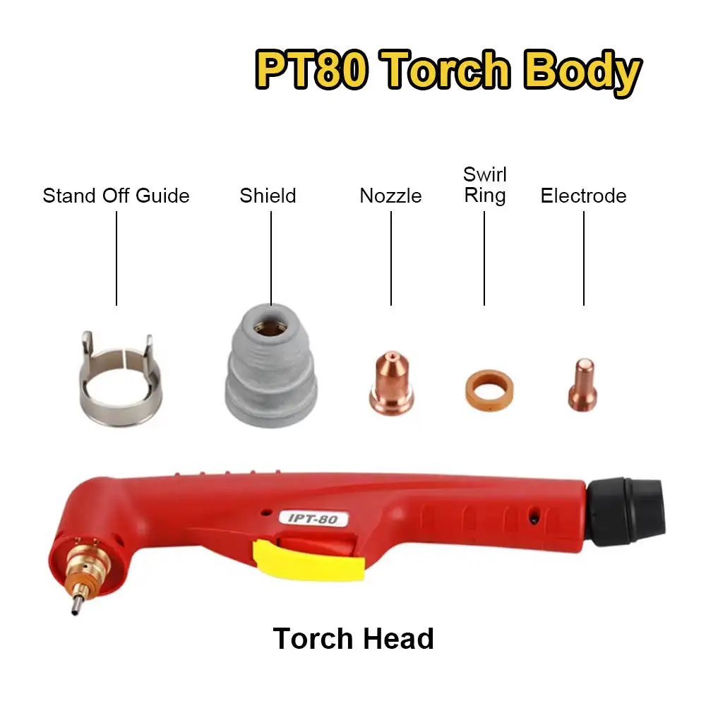 PT-80 IPT-80 PT80 공냉식 구리 플라즈마 절단 토치 본체 ITP80 PTM80 토치 소모품