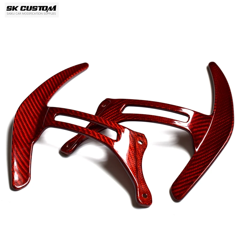 SK CUSTOM Carbon Steering Wheel Paddle Shifters for Ferrari 458 Italia 2010-2015 F12 Berlinetta F1 Extended Paddle Shifters