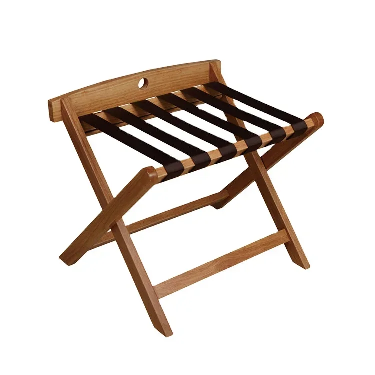 

Wood Luggage Rack Fully Assembled Folding Luggage Rack Suitcase Baggage Stand For Guest Room Bedroom Hotel