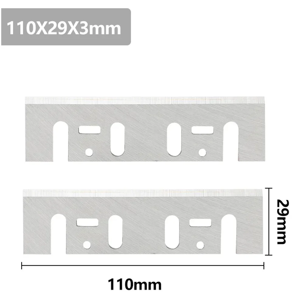 

Power Tools ElectricPlaner Blade 1911B/1912B/1002BA Silver Useful 110mm 110x29x3mm 2pcs Planer Tools Brand New