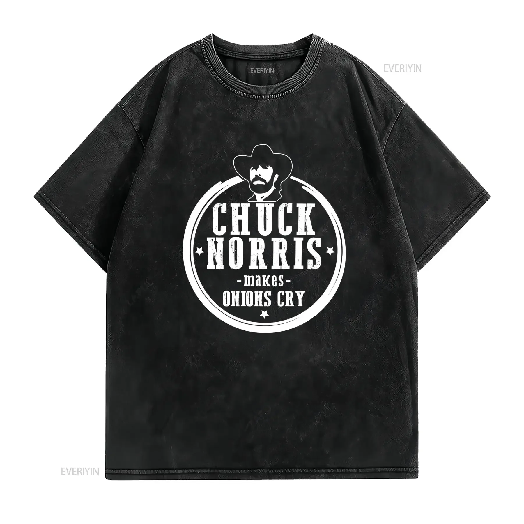 Camiseta Chuck Norris Fact Gola Redonda Corte Normal Para Todas as Estações Estilo Casual Tecido Ligeiramente Elástico vintage