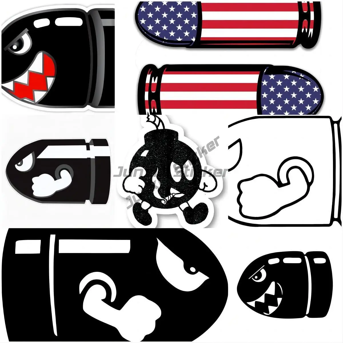 Bullet  Bumper Sticker Window Vinyl Decal  Phone Bumper Guitar Truck Window Anti Scratch Exterior Parts Exterior Decor