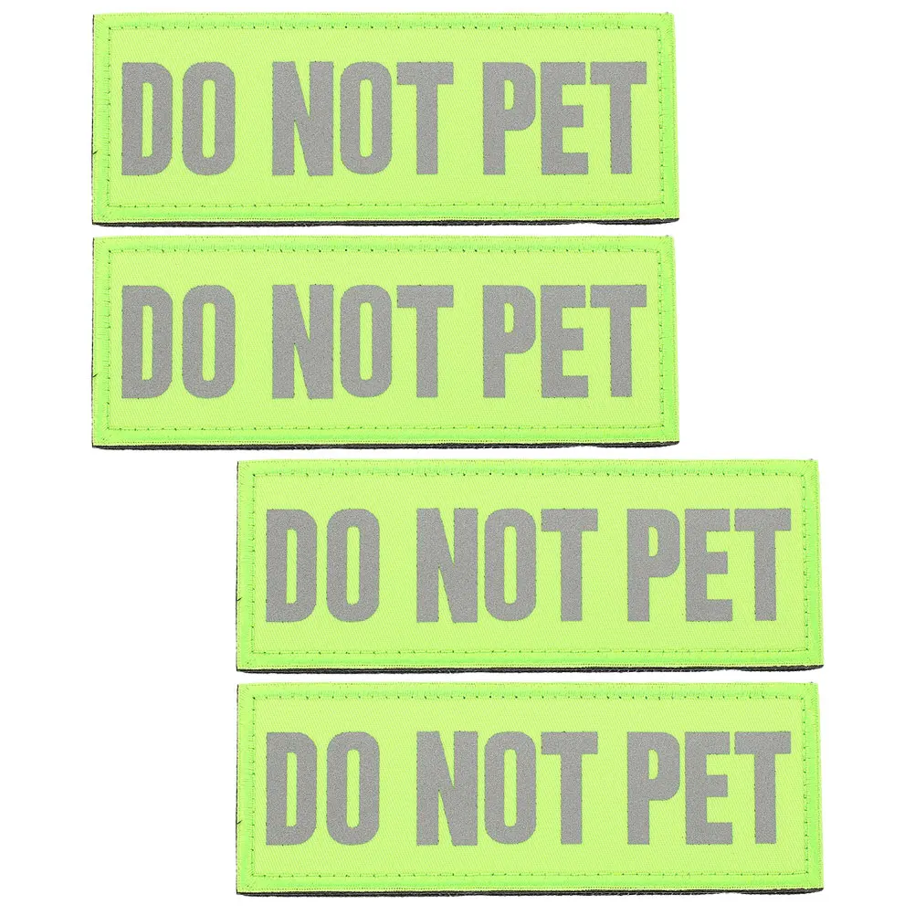 

4pcs Reflective Harness Adhesive Pet Service Decorative Patches Puppy Harness Supplies Night Walking Safety Pet Accessories Dog