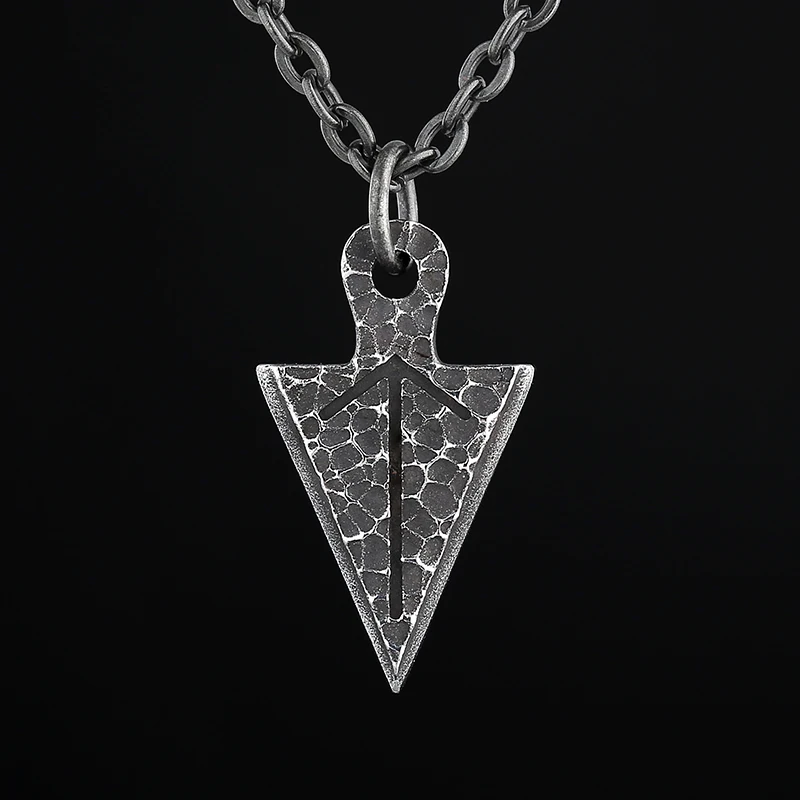 2022 New Fashion Stainless Steel Viking Triangle Pendant Retro Rune Odin`s Runes Norse Mythology Celtic Boyfriend Gift