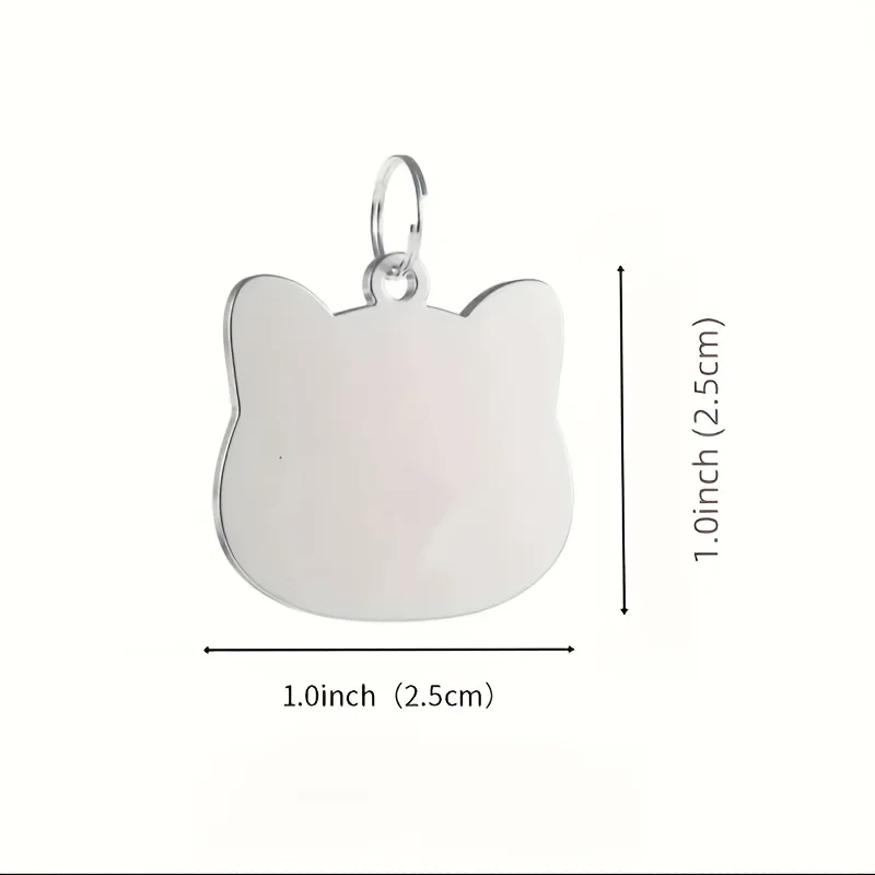 1 Custom  Pet Tag • Name and Phone Number Pendant • the Perfect Gift for Pet Lovers • Fun Kitten Element Design