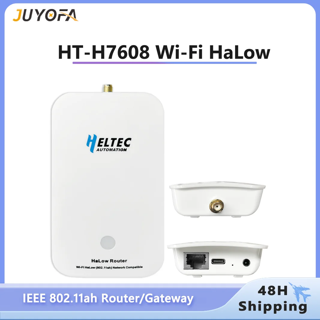 

HT-H7608 Heltec Wi-Fi HaLow Router Gateway Long Distance/High Speed Data Transmission Supports Wi-Fi and Ethernet 902-928MHz
