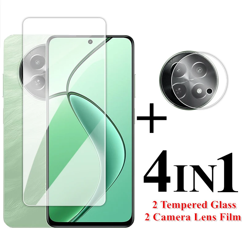 

For Realme 12X Glass For Realme 12X 5G Tempered Glass 6.67 inch Transparent HD Screen Protector For Realme 12X 5G Lens Film