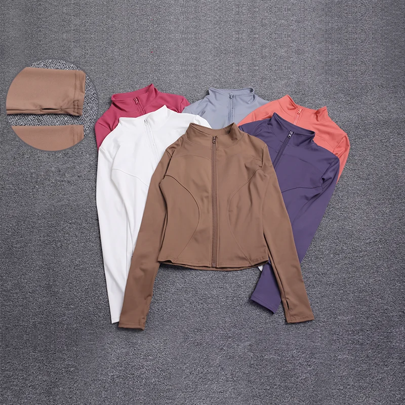 Veste de Sport pour femmes, chemise à manches longues, manteau d'entraînement, vêtements d'entraînement, de Yoga