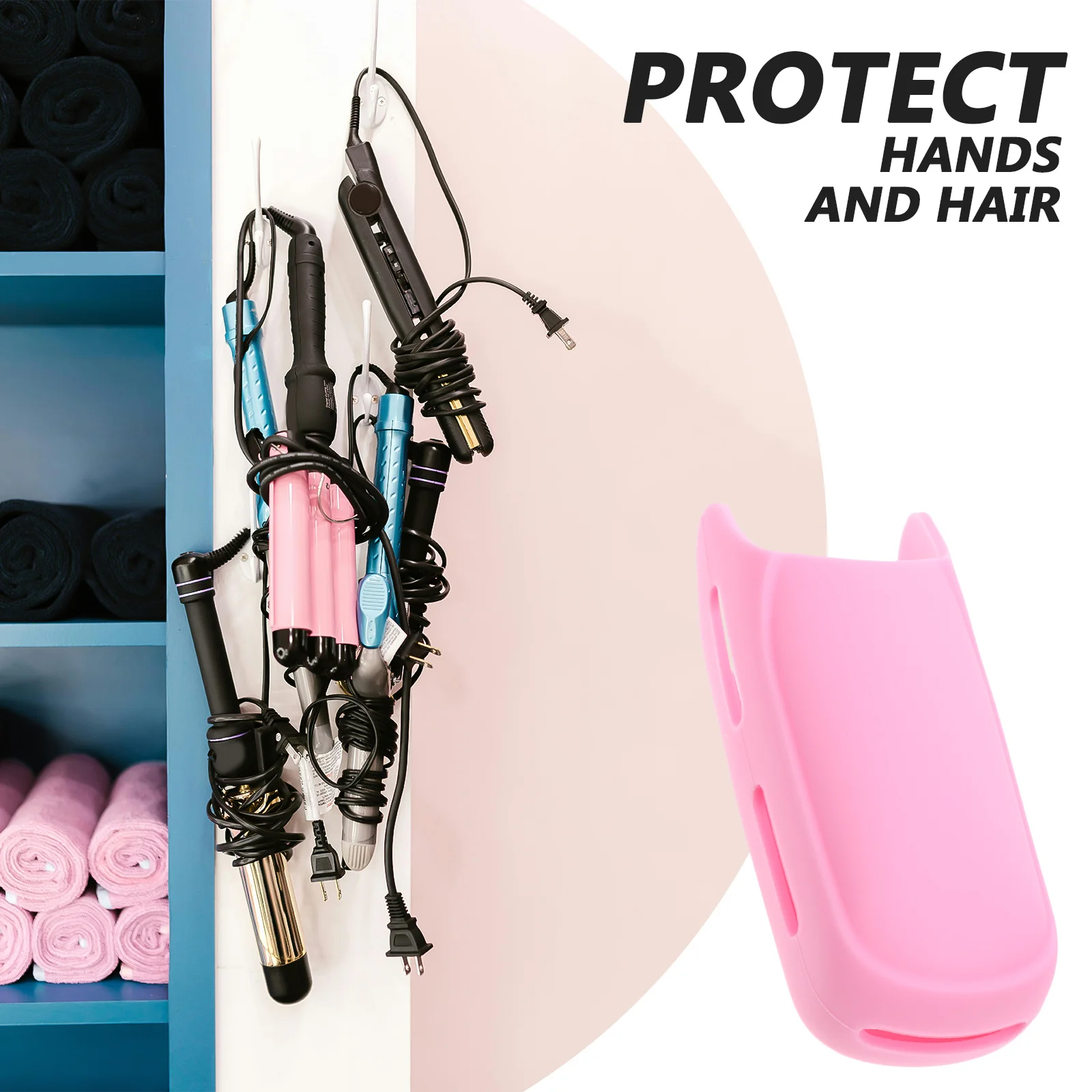 Insulation Sleeve Heating Hair Straightener Cover Hot Tool Holder Silica Gel Curler Iron Protector