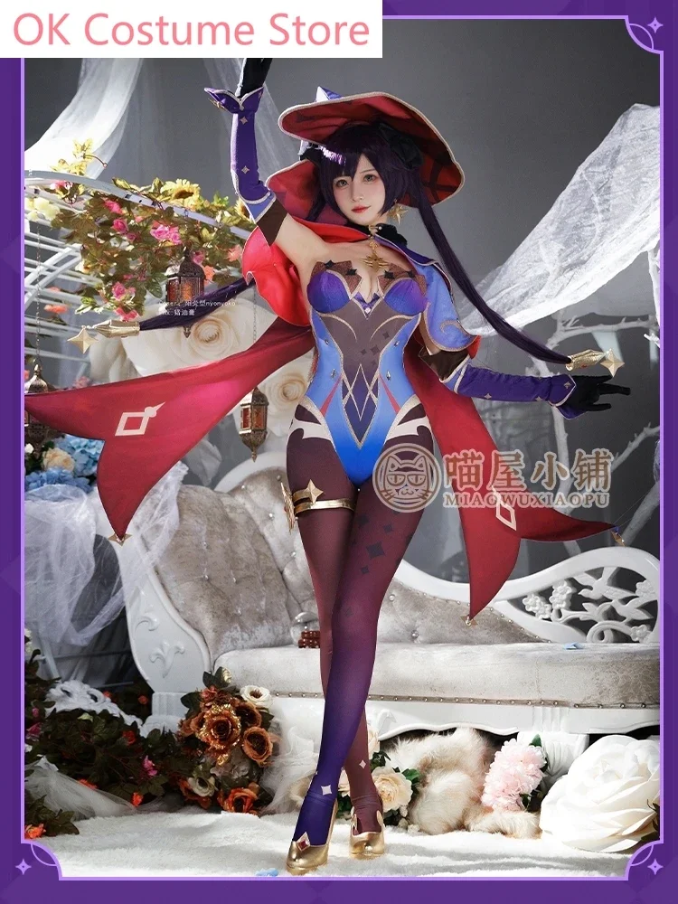 CosplayAnime! بدلة لعبة Genshin Impact Mona XingTianShuiJing بدلة رائعة زي تنكري زي حفلات الهالوين Wo #4