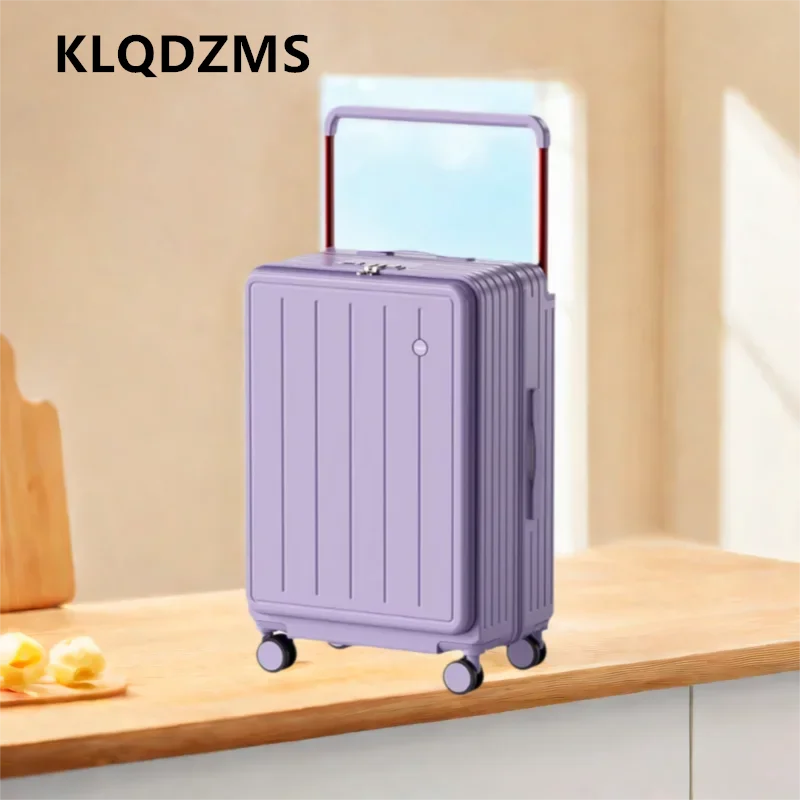 KLQDZMS Laptop Suitcase Front Opening Boarding Box Multifunctional Trolley Case 20