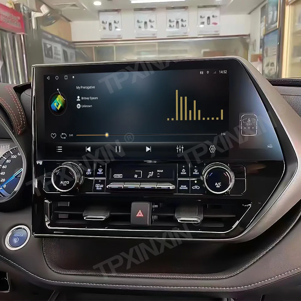 12.3 "autoradio pour Toyota Highlander couronne Kluger 2022 voiture lecteur vidéo multimédia stéréo Auto GPS Navigation Carplay autoradio