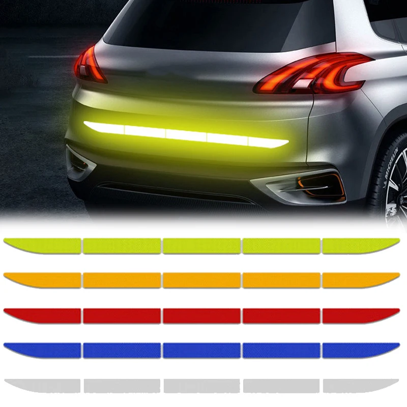 Car Sticker Reflective Warning Safety Tape Anti Collision Warning Reflective Strips For Automobile Trunk Car Exterior Stickers