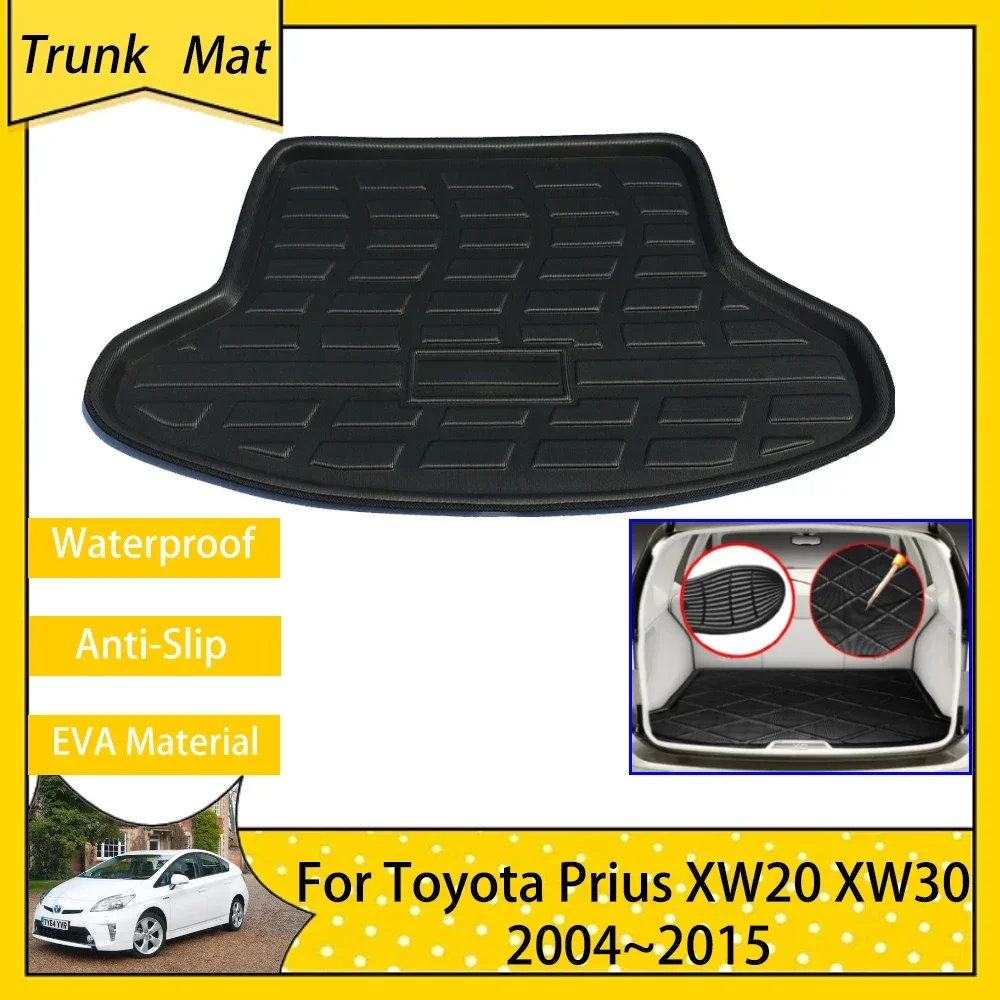 

Car Trunk Mats for Toyota Prius XW20 XW30 2004~2015 Anti-Slip Rear Luggage FLoor Carpet Accsesories 2008 2012 2013 EVA Material