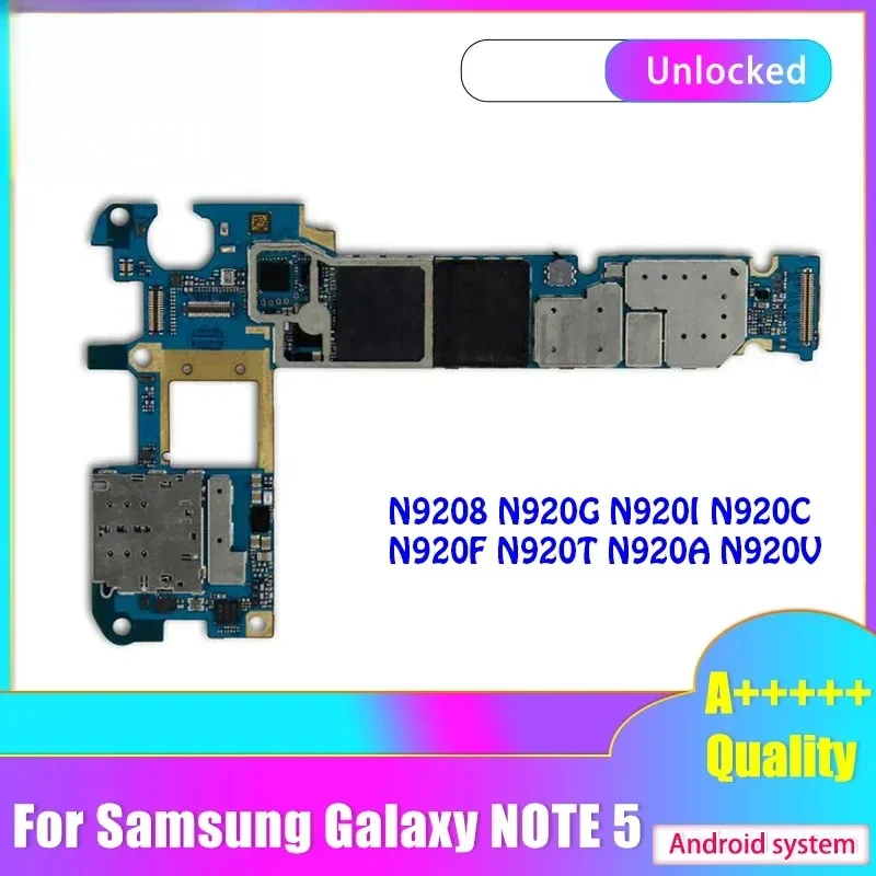 Для Samsung Galaxy Note 5 N9208 N920G N920I N920C N920F N920T N920V N920A 32 ГБ материнская плата разблокированная материнская плата материнская плата
