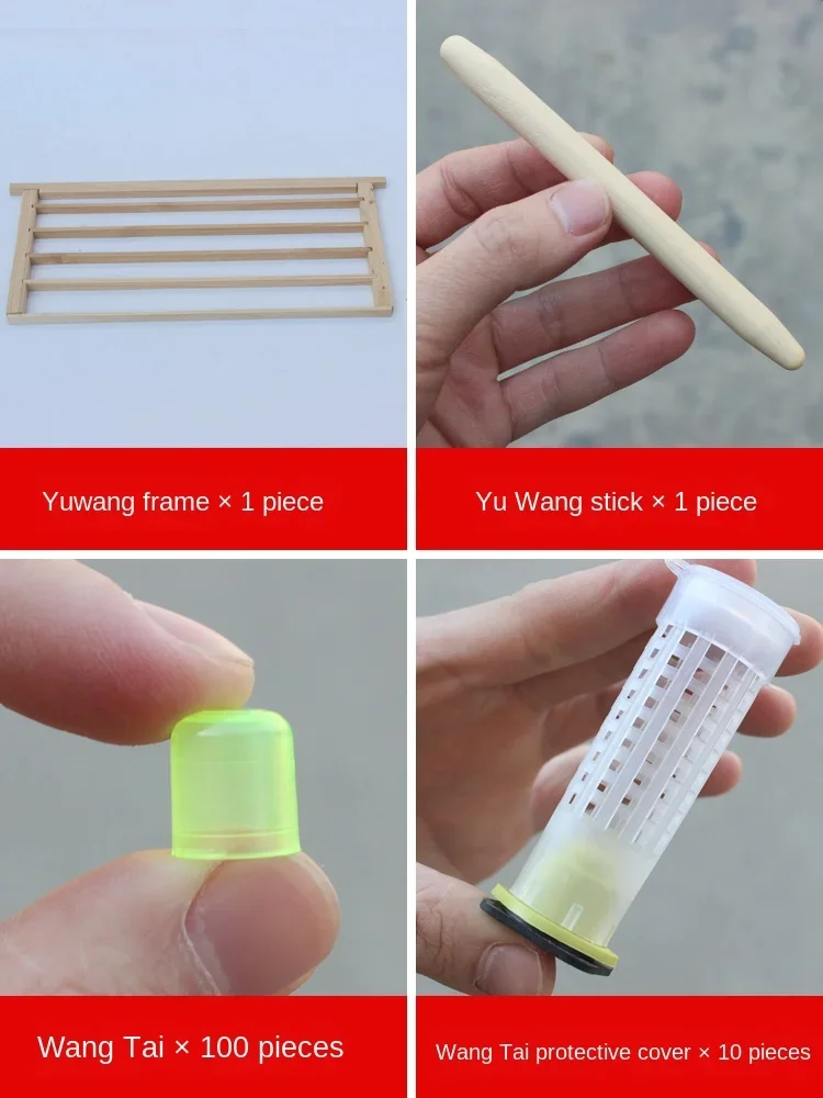 أدوات النحل Yuwang مجموعة كاملة النحل فقط الزراعة الاصطناعية الملكة يو وانغ كوانغ وانغ منصة الغطاء الواقي أداة الكتابة على الجدران
