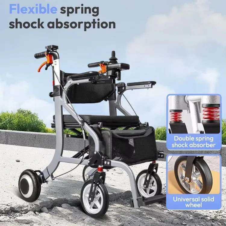 Electric driving aid Aluminum alloy material Lightweight travel Disabled electric walker Elderly outdoor travel