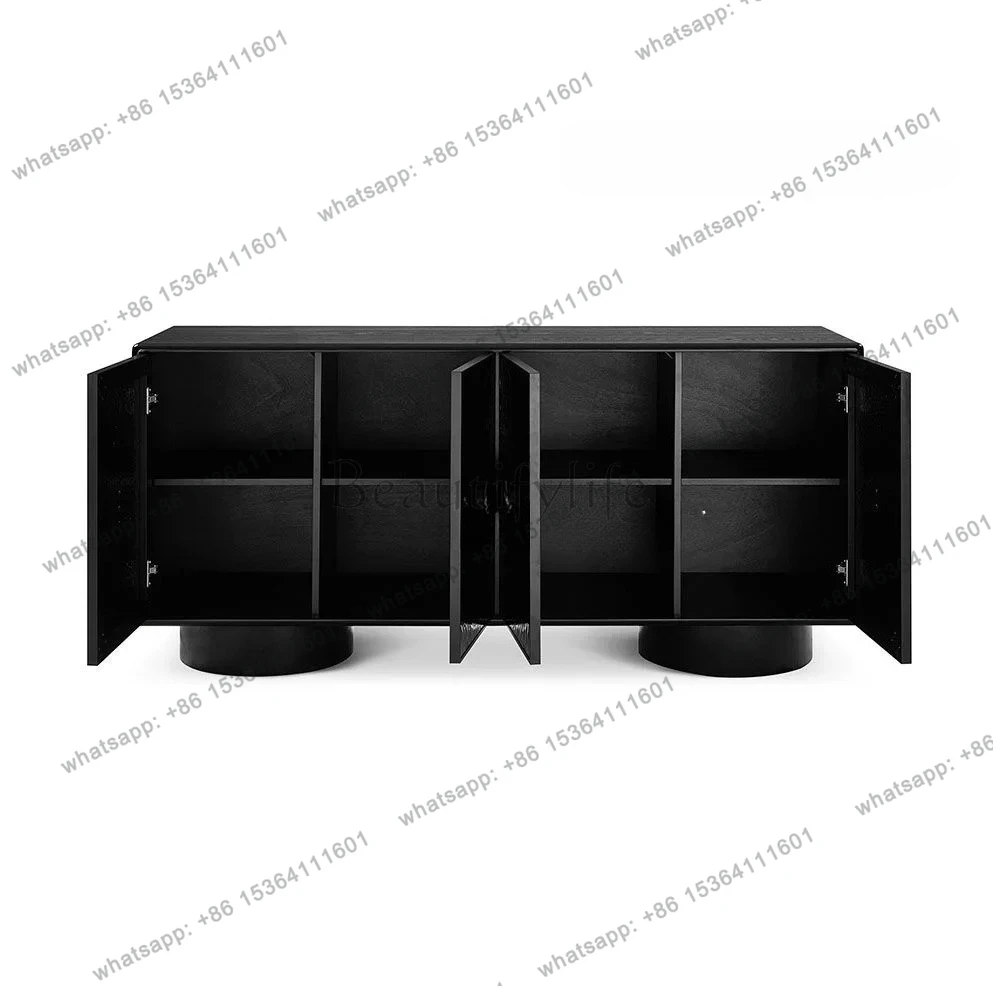 خزانة جانبية على الطراز الإيطالي بتصميم بسيط وحديث وخفيف الوزن وغرفة تخزين فاخرة وخزانة مدخل ناعمة #5