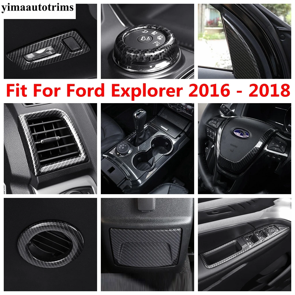 

Steering Wheel / Pillar A Frame / Glove Box / Gear Shift Panel / Window Lift Cover Trim Accessories For Ford Explorer 2016 -2018