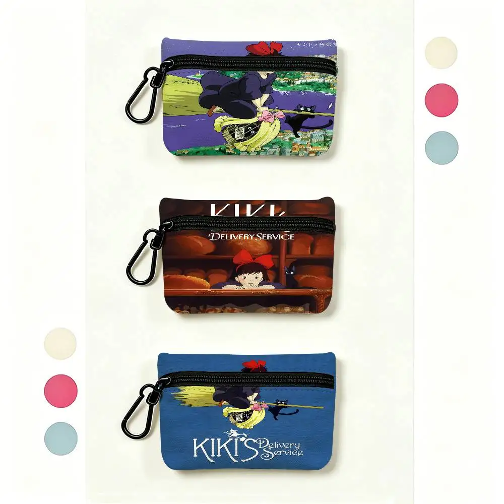K-Kikis D-Delivery S-Service Movie Portable Oxford Fabric Mini Wallet Carabiner Design Small Coin Bag For Cards Keys Earphones