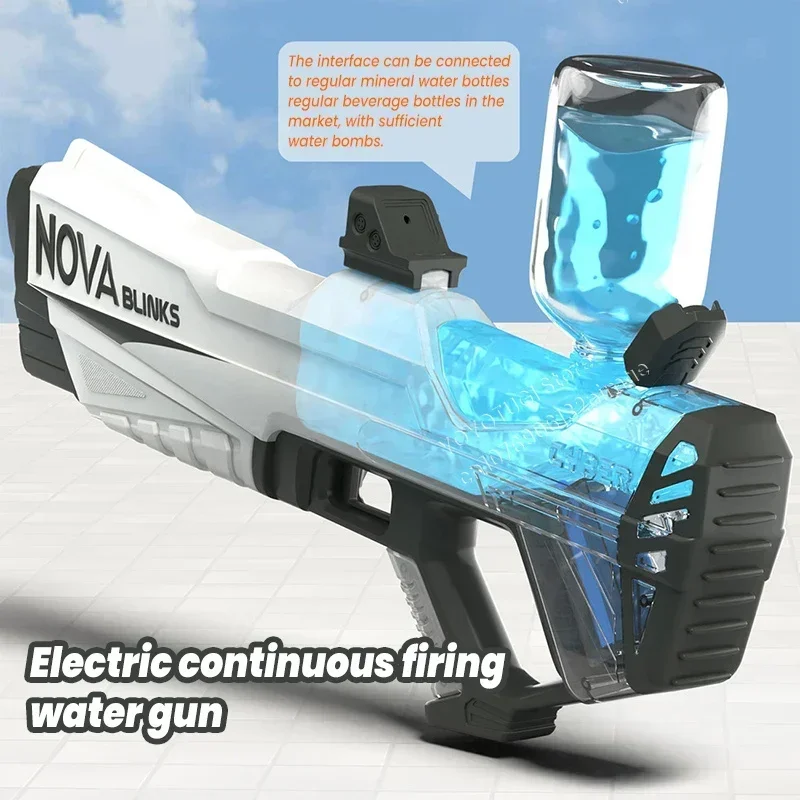 

2024 New Electric Water Gun Toys Automatic Water Absorbing spray Large Black Pulse Technology Children's Water Gun