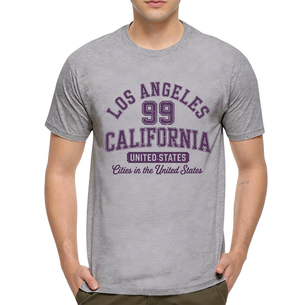 Mens 100% Cotton T Shirt 99 United States Vintage Distressed Varsity Letter Print Breathable Short Sleeve Casual Daily Tee