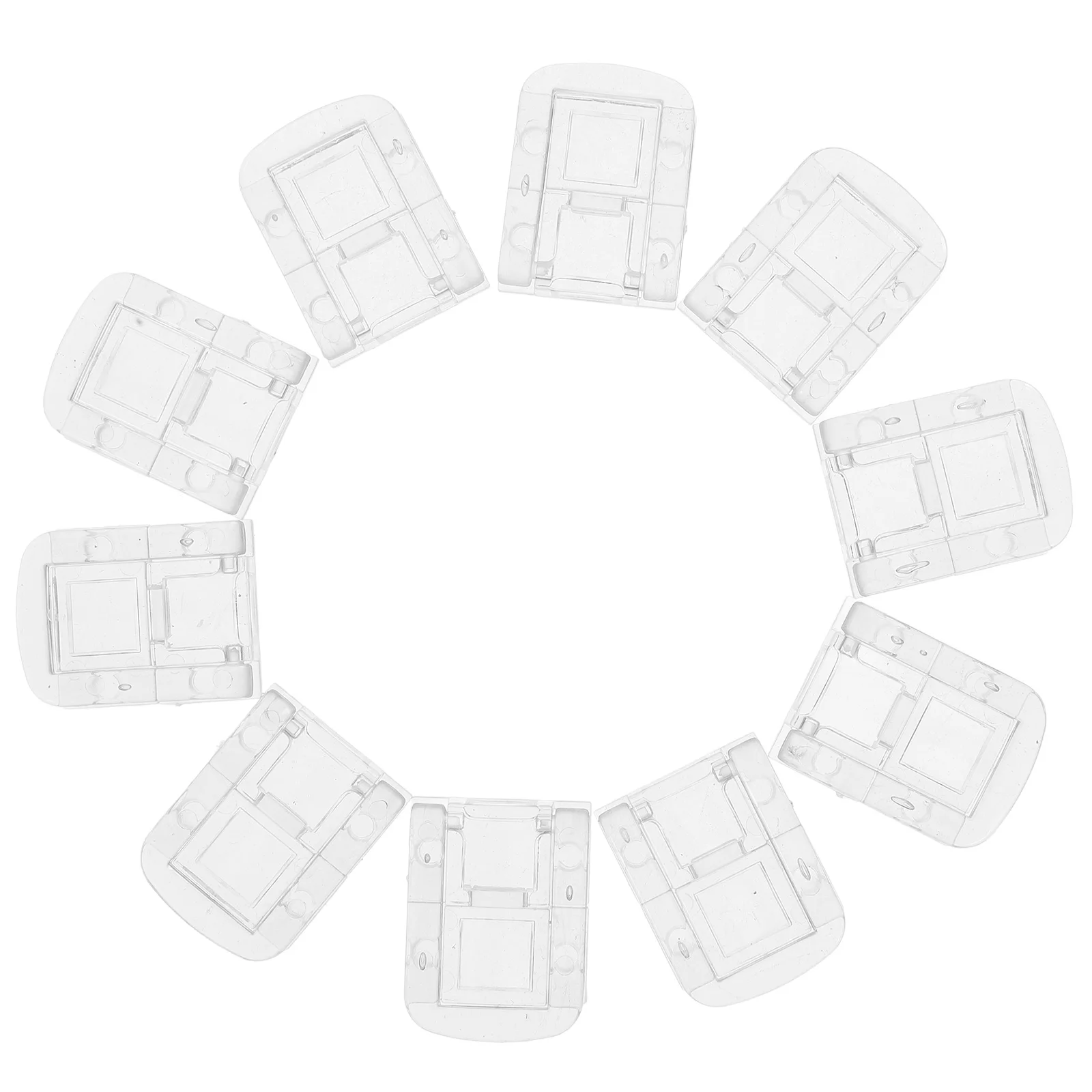 

10 set Acrylic Lock Hasp Buckles Transparent Clear Latch Hinge For Door Cabinet Mini Box Hasp Security Hinge Latch