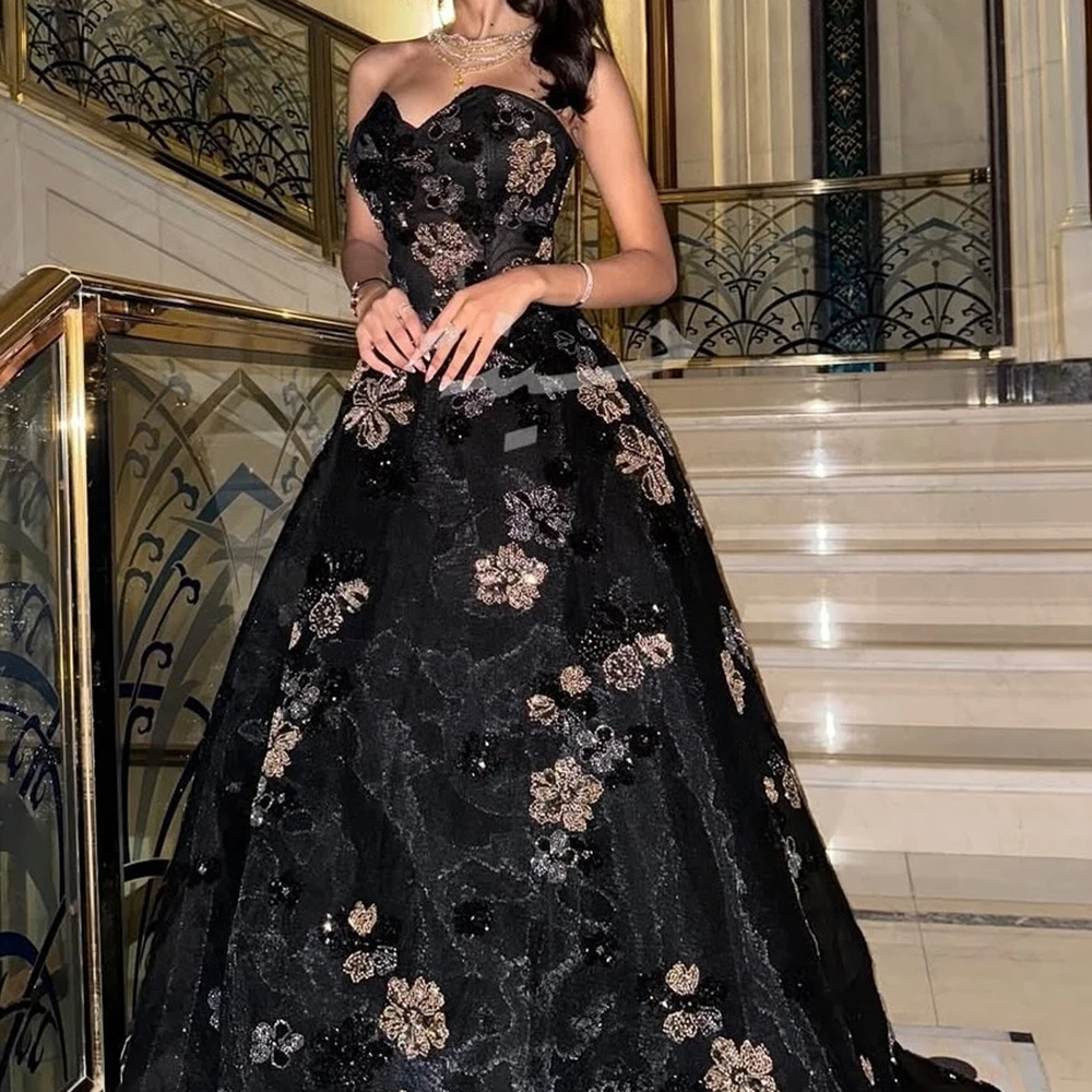 Robe de soirée trapèze personnalisée, longueur au sol, sans bretelles, sans manches, à la mode, fleur, Simple, drapée, dos nu, robe de soirée