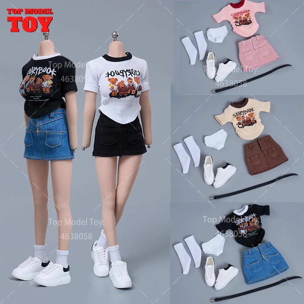 cdtoys Cd064 1/6 Scale Short Sleeved Hip Hugging Skirt Suit And Belt Accessory Model for 12'' Female Soldier Action Figure Body