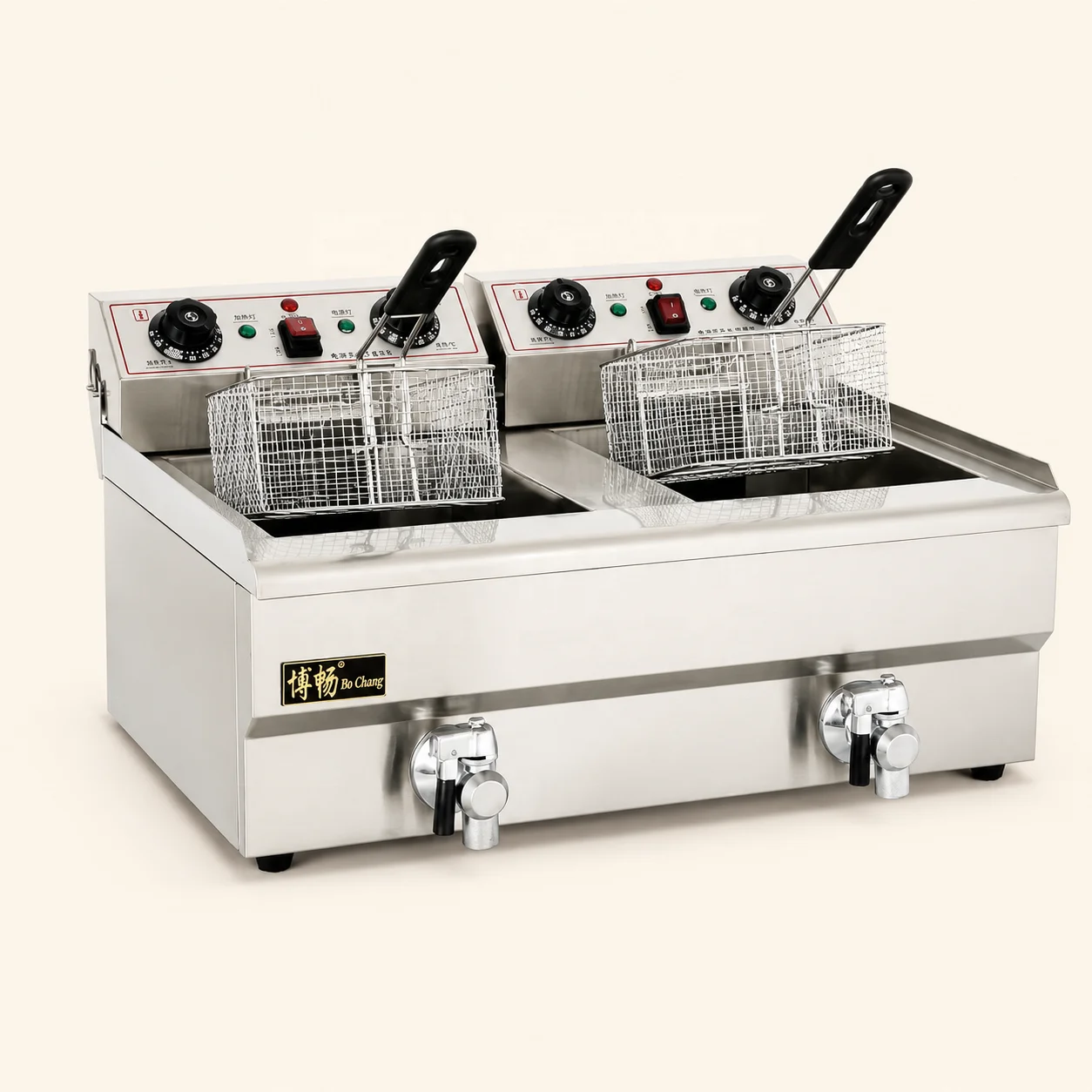 Commercial Electric Deep Fryer High Efficiency Dual Tank Frying Machine for Fried Chicken French Fries Restaurant Use OEM