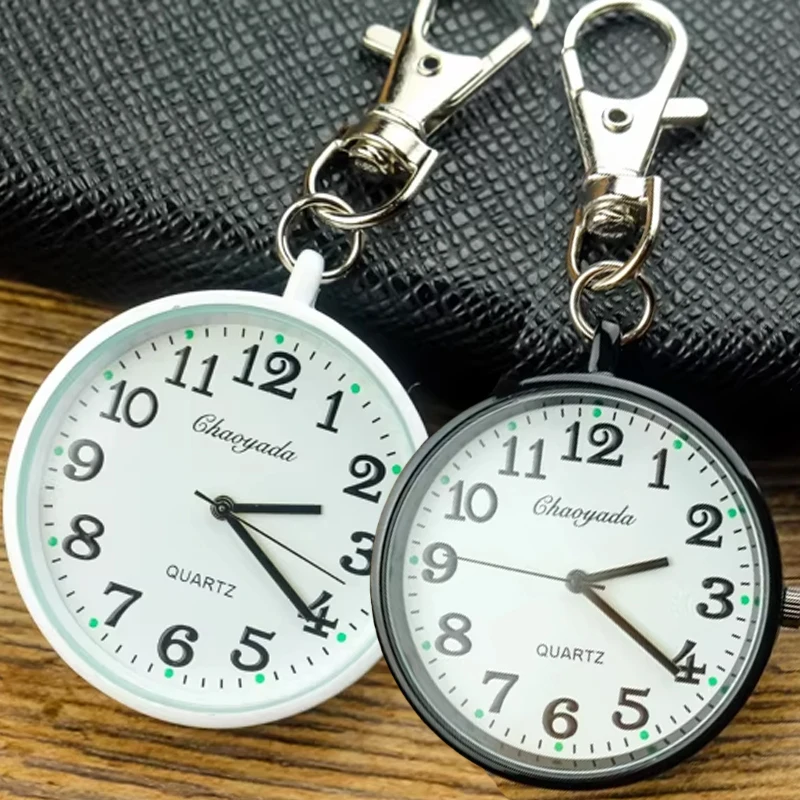 

Карманные часы с кварцевым механизмом и круглым брелоком-застежкой, портативные, унисекс