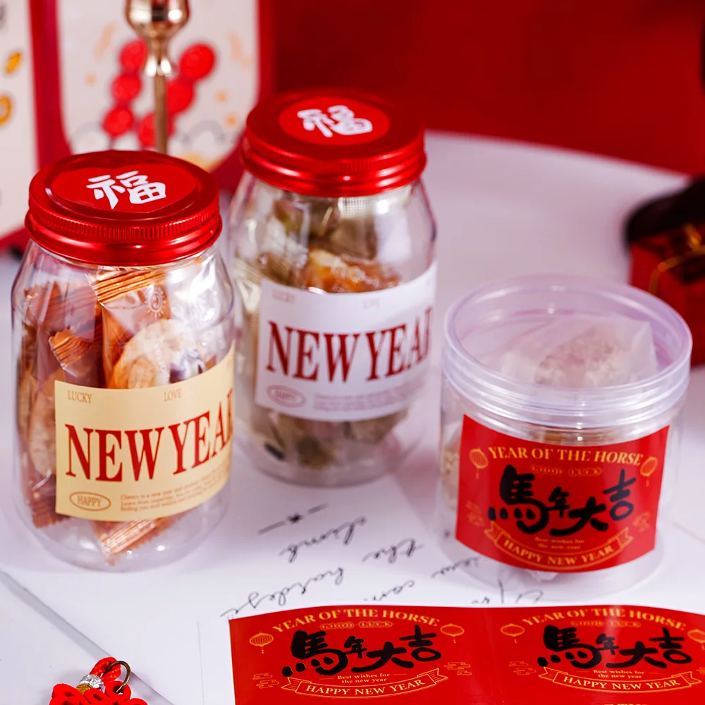 

40pcs/set New Chinese New Year Gifts Tags Stickers, 2026 Year of The Horse Party Favor Sticker for Presents Holiday Decoration