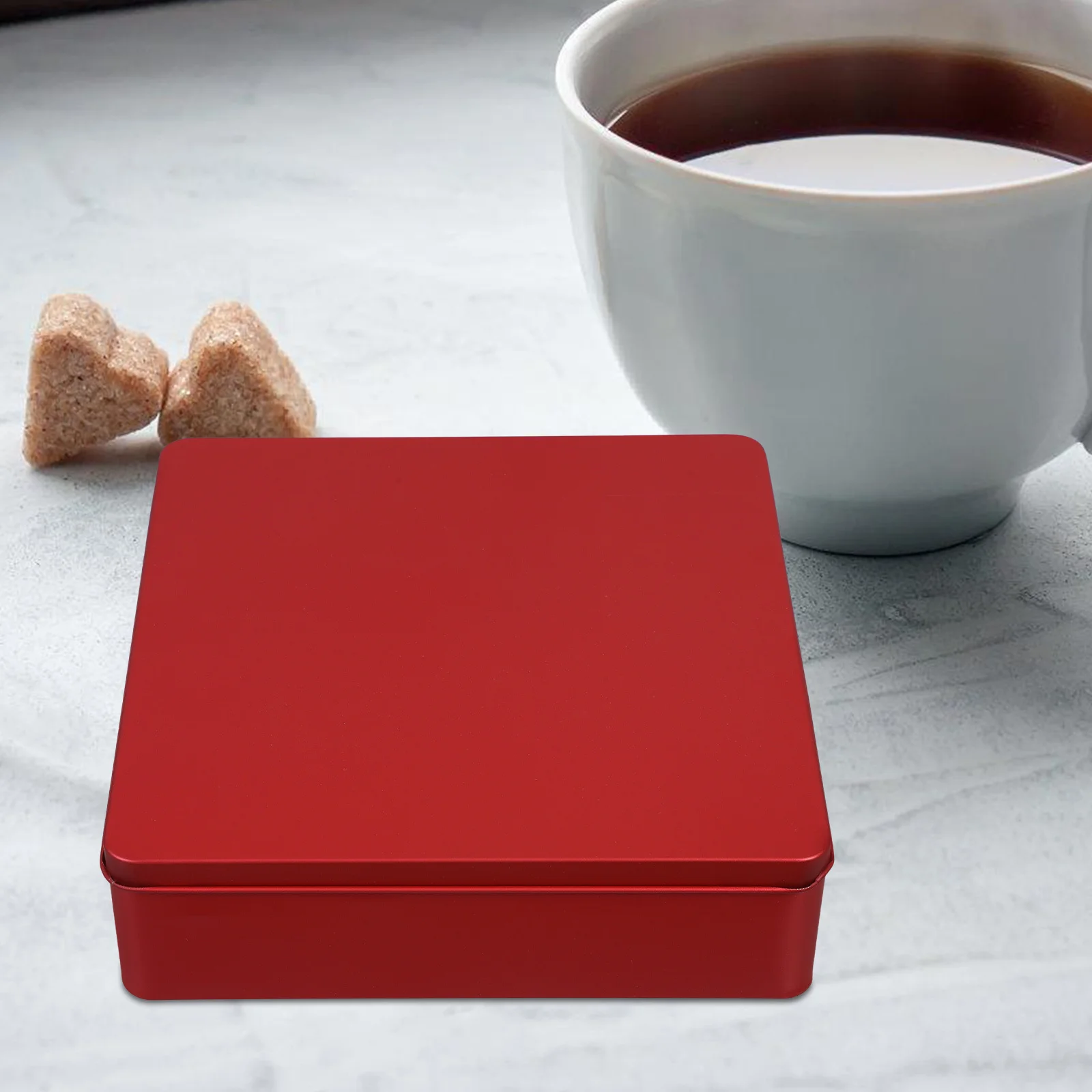 

Empty Square Candy Decorative Tinplate Box Reusable Storage Container For Candies Cookies Small Tin Box With Lid