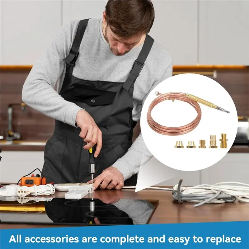 【COMELY】مجموعة المزدوجات الحرارية العالمية للموقد مكونة من قطعتين، واستبدال الموقد مع 5 محولات #2