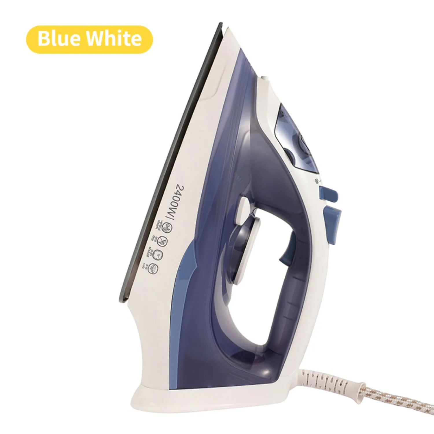 Steam Compact Iron for Clothes, 2400 Watts Handheld Garment Steamer, Five Speed, Nonstick Plate, Steam and Iron, Powerful Steam