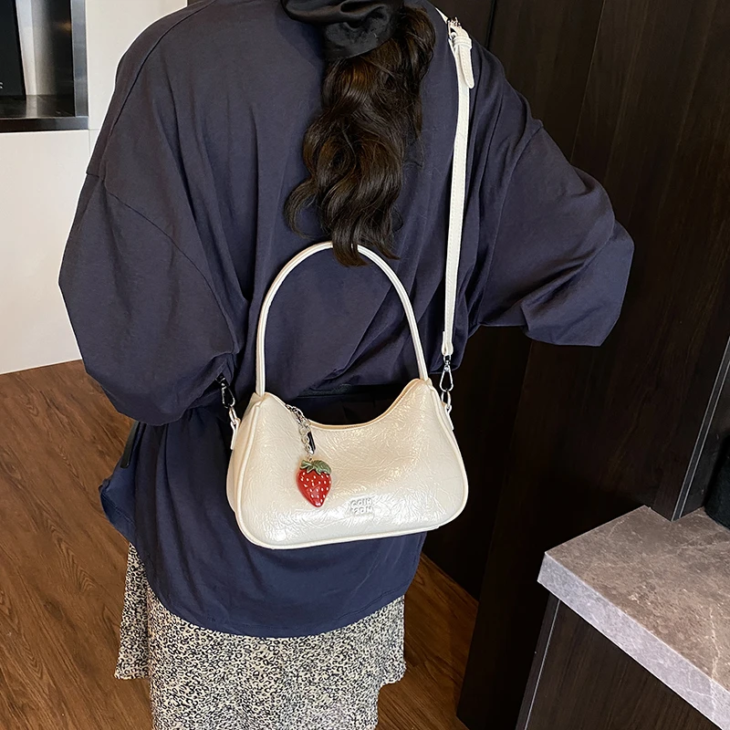 Simple Casual Versatile Women's PU Leather Single Shoulder Crossbody Bag Fashion Trendy Commuting Cute Storage Bags